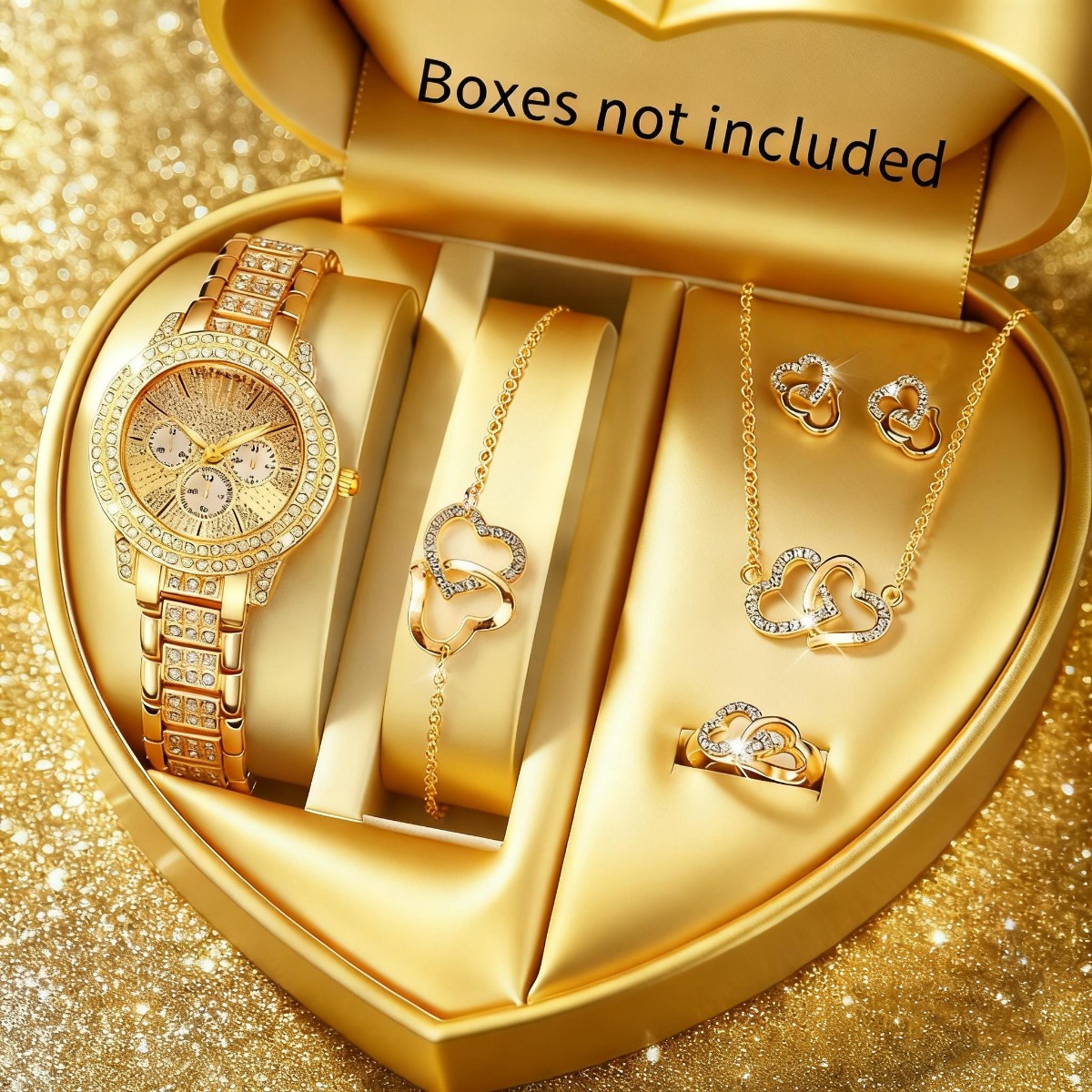 Luxury Watch Travel Case - 6 pièces de luxe strass femmes