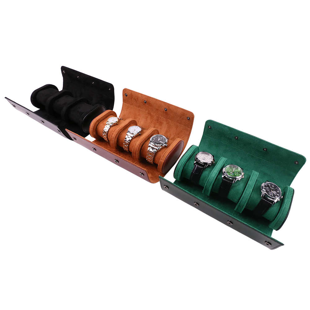Luxury Watch Winder Box - Luxe Portable 3 fentes en cuir