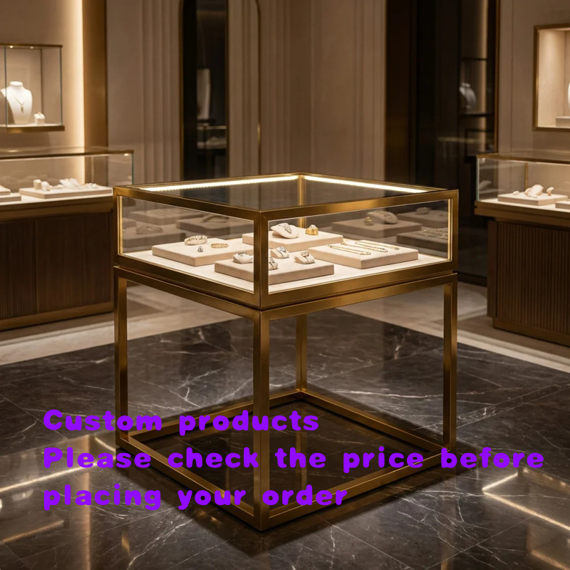 Luxury Watch Boutique - Vitrine à bijoux rectangulaire en verre