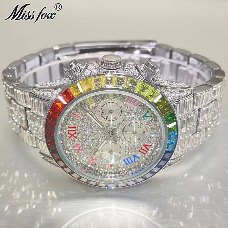 Zen Luxury Watch - MISSFOX-Montre Glacée de Luxe pour Homme,
