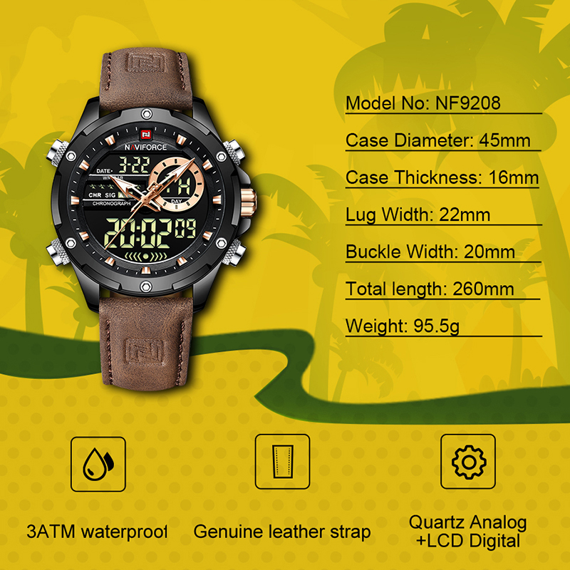 Field Watch Military - Nouvelles montres pour hommes NAVIFORCE, chronographe