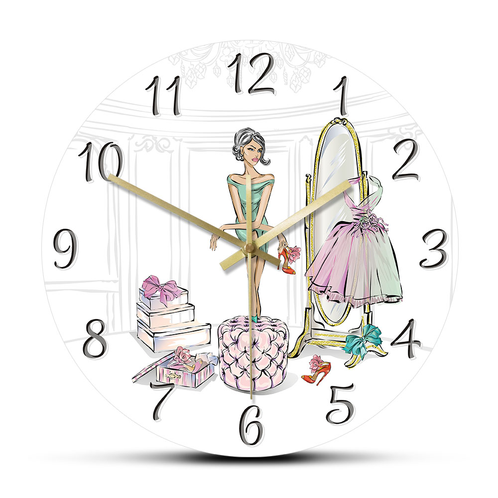 Luxury Watch Boutique - Glamour mode fille Toggery horloge murale