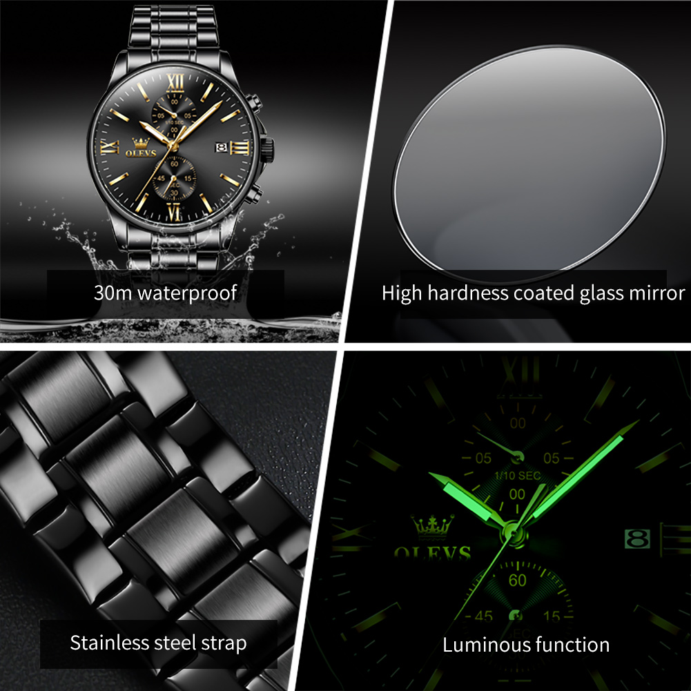 OLEVS 2886 montre à Quartz noi - Zen Luxury Watch avis et prix