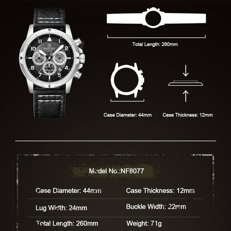 NAVIFORCE Montre à Quartz Tend - Field Watch Military avis et prix
