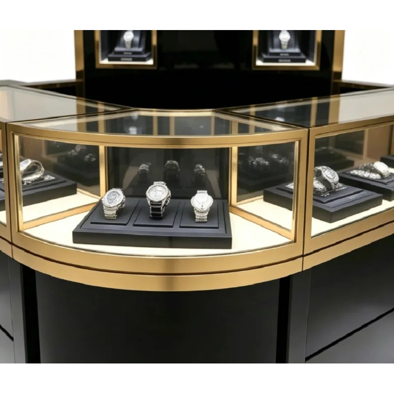 Vitrine d'angle en verre éléga - Luxury Watch Boutique avis et prix