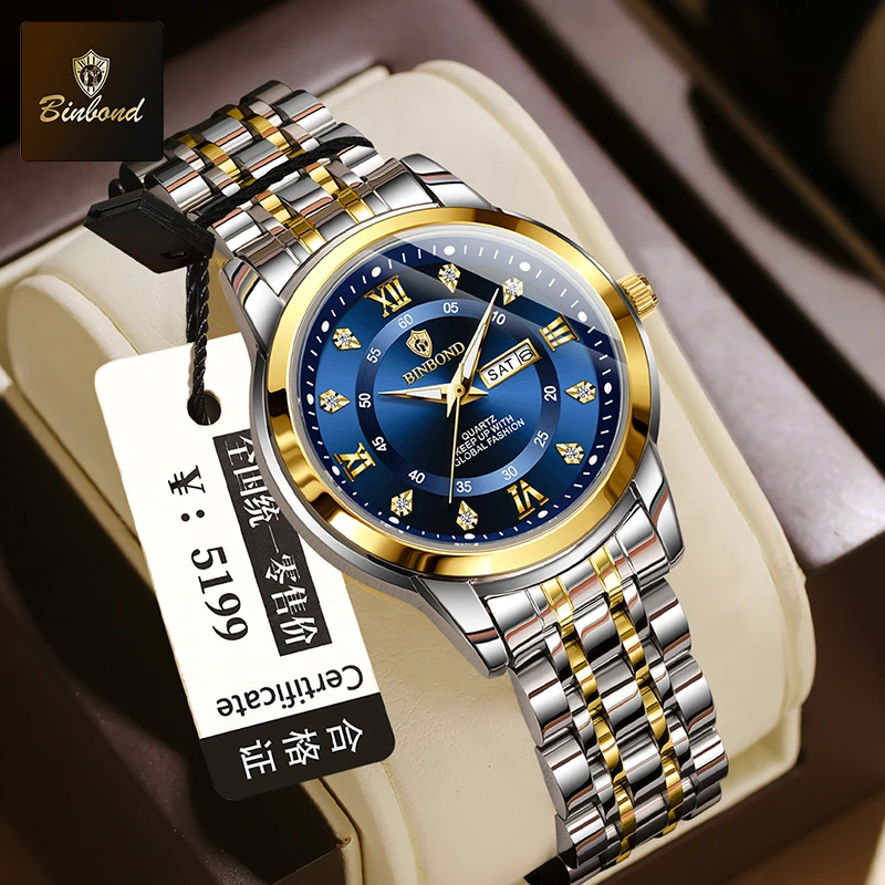 BINBOND B7169 Top marque de lu - Luxury Watch Green avis et prix